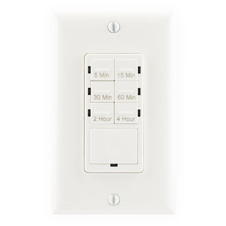 Ge GE In-Wall Digital Countdown Timer, Push Button, 4hr, No Neutral Wire (CFL) 15318
